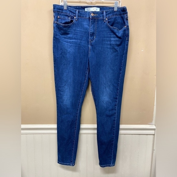 Signature by Levi Strauss Womans Sz 16 High Rise Skinny Jeans Stretch - Picture 1 of 7